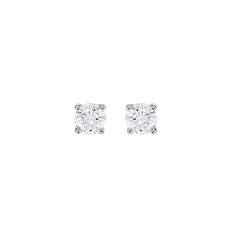 Boucles D'oreilles Puces Victoria Or Blanc Diamant - Puces Femme | Marc Orian