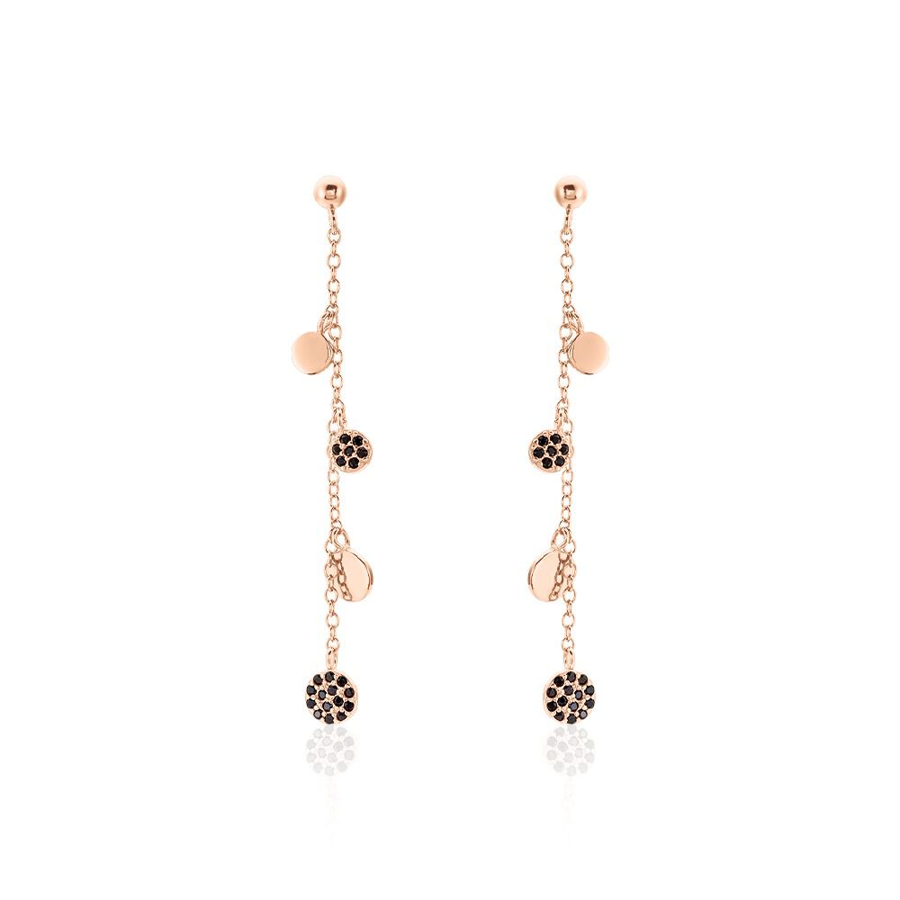 Boucles D'oreilles Pendantes Lorainne Argent Bicolore Oxyde - Pendantes Femme | Marc Orian