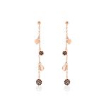 Boucles D'oreilles Pendantes Lorainne Argent Bicolore Oxyde - Pendantes Femme | Marc Orian