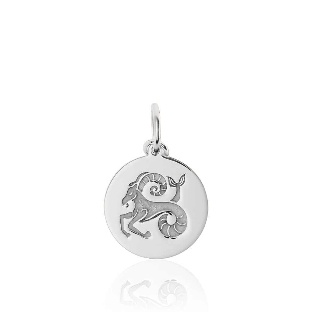 Pendentif Zodiaque Rond Argent Blanc - Bijoux personnalisés Famille | Marc Orian