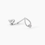 Boucles D'Oreilles Puces Cantara Argent Blanc Oxyde De Zirconium - Puces Femme | Marc Orian