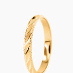 Alliance Facetee Demi Jonc Classique Or Jaune - Alliances duo Unisex | Marc Orian