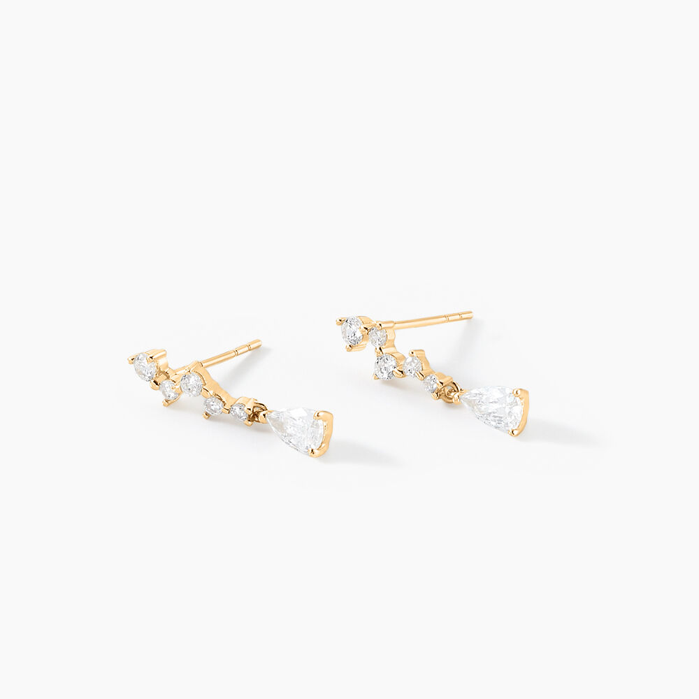 Boucles D'oreilles Pendantes Cegolene Or Jaune Oxyde De Zirconium - Pendantes Femme | Marc Orian