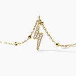 Collier Aurore Acier Dor&eacute; &eacute;clair Cristal - Colliers avec pierres Femme | Marc Orian