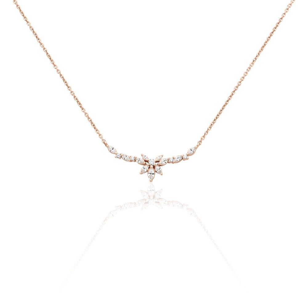 Collier Davena Argent Rose Oxyde De Zirconium - Colliers avec pierres Femme | Marc Orian