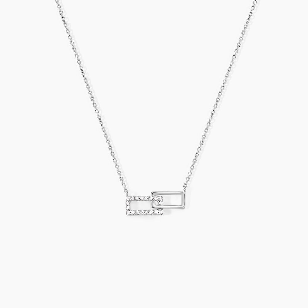 Collier Lysis Argent Blanc Oxyde De Zirconium - Colliers avec pierres Femme | Marc Orian