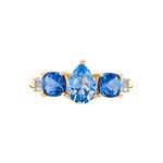 Bague Huffie Plaqu&eacute; Or Jaune Pierre D'imitation - Bijoux fantaisie Femme | Marc Orian