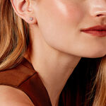 Boucles D'oreilles Puces Meriame Argent Blanc Oxyde De Zirconium - Puces Femme | Marc Orian