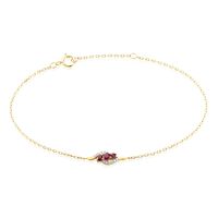Bracelet Trinitie Or Jaune Rubis Diamant