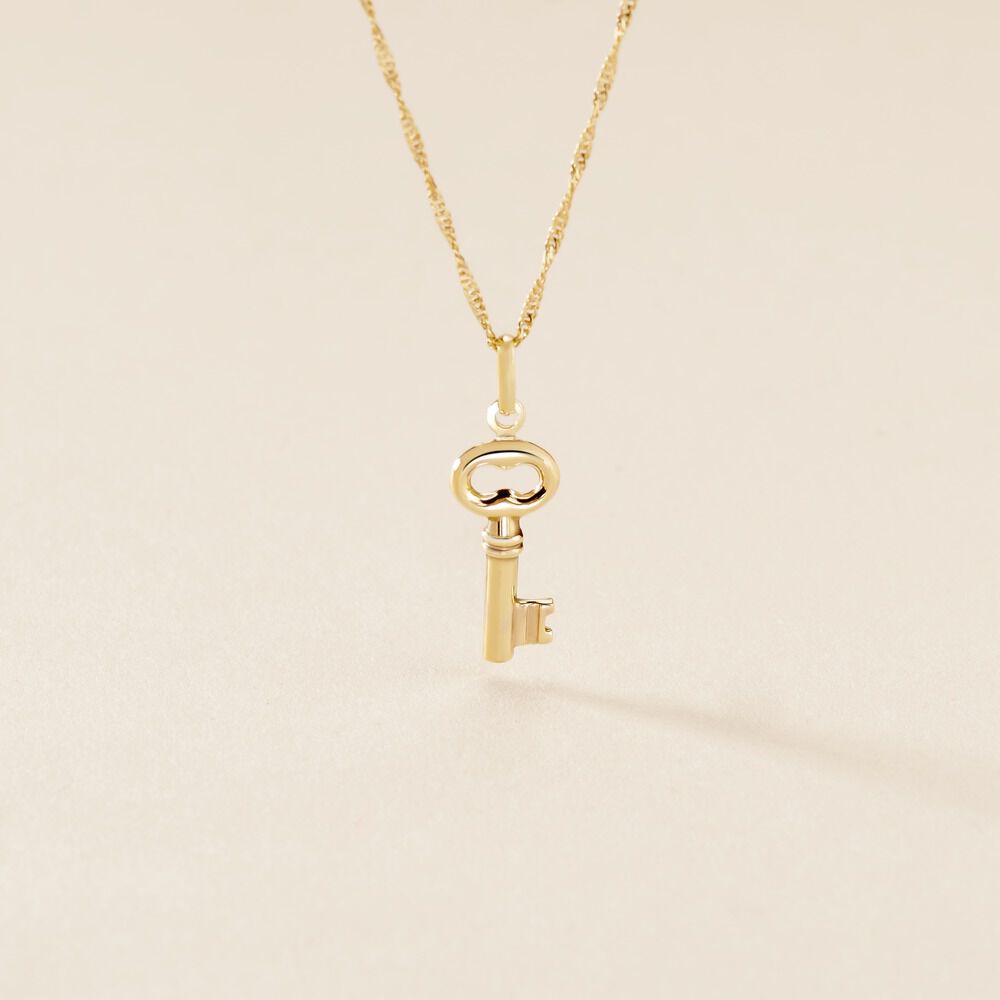Pendentif Fatilia Clef Coeur Or Jaune - Pendentifs Famille | Marc Orian