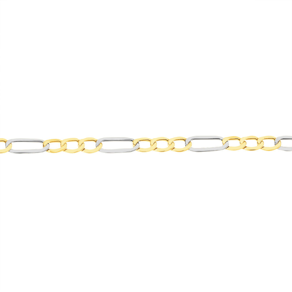 Bracelet Or Bicolore Maille Alternée 1/3 - Bracelets mailles Femme | Marc Orian