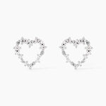 Boucles D'Oreilles Puces Lovella Argent Blanc Oxyde De Zirconium - Puces Femme | Marc Orian