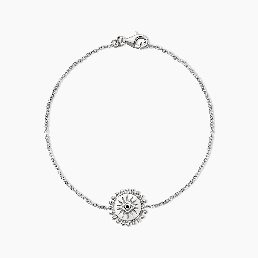Bracelet Salvia Argent Blanc Opale - Bracelets Medailles Femme | Marc Orian
