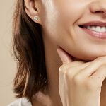 Boucles D'oreilles Puces Star Or Blanc Oxyde De Zirconium - Puces Femme | Marc Orian