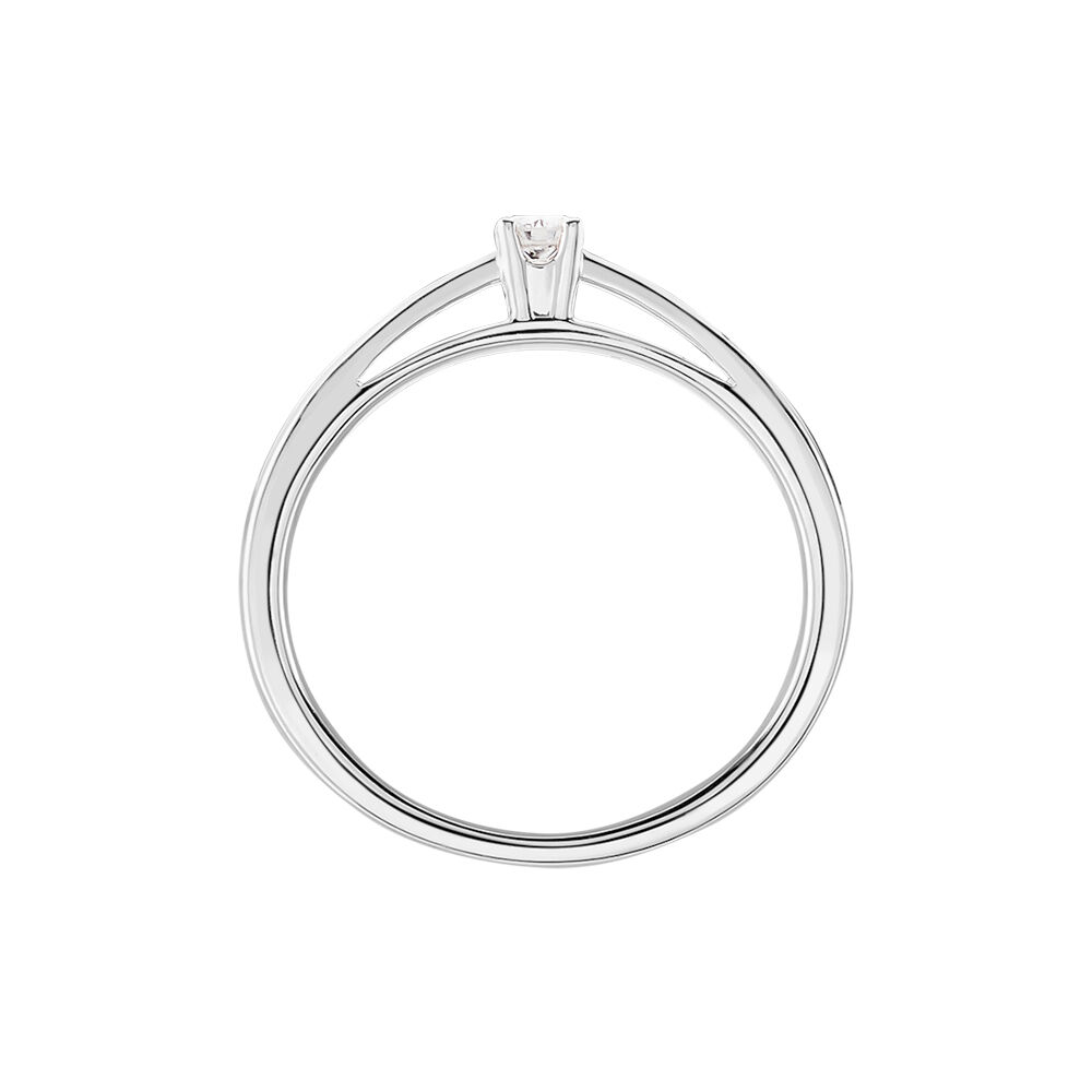 Bague Solitaire Iris Or Blanc Diamant -  Femme | Marc Orian