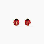 Boucles D'oreilles Puces Deena Or Jaune Oxyde De Zirconium - Puces Enfant | Marc Orian