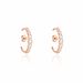 Boucles D'oreilles Liviu Argent Rose Oxyde De Zirconium - Créoles Femme | Marc Orian