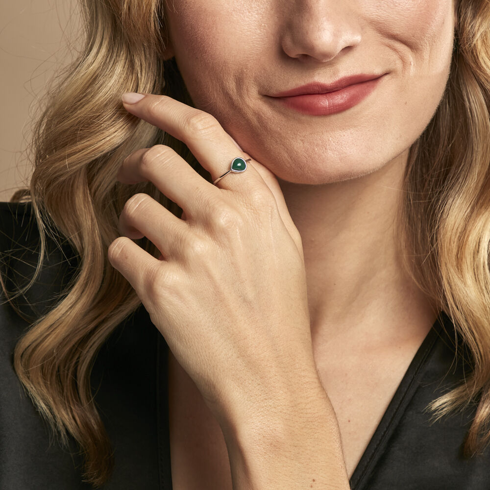 Bague Tao Argent Blanc Onyx - Bijoux fantaisie Femme | Marc Orian