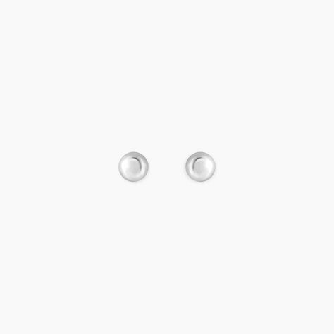 Boucles D'oreilles Puces Or Blanc Fidelia - Puces Famille | Marc Orian