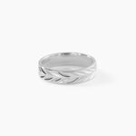 Alliance Epi Ruban Plat Or Blanc - Alliances duo Unisex | Marc Orian