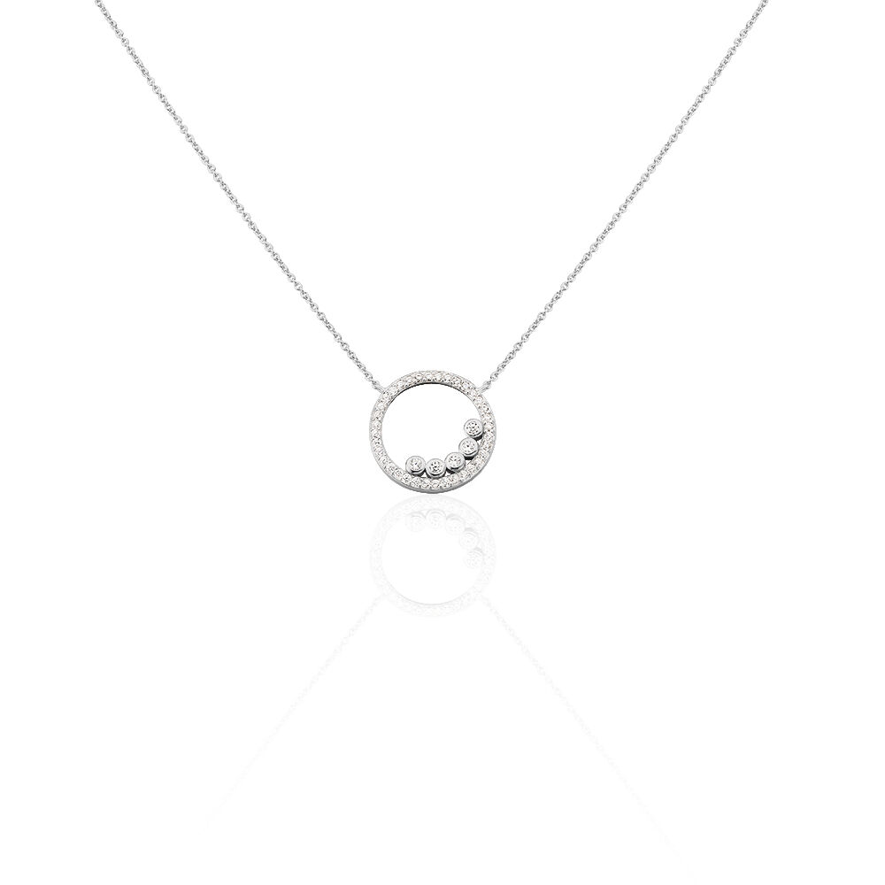 Collier Lydiana Argent Blanc Oxyde De Zirconium - Colliers avec pierres Femme | Marc Orian