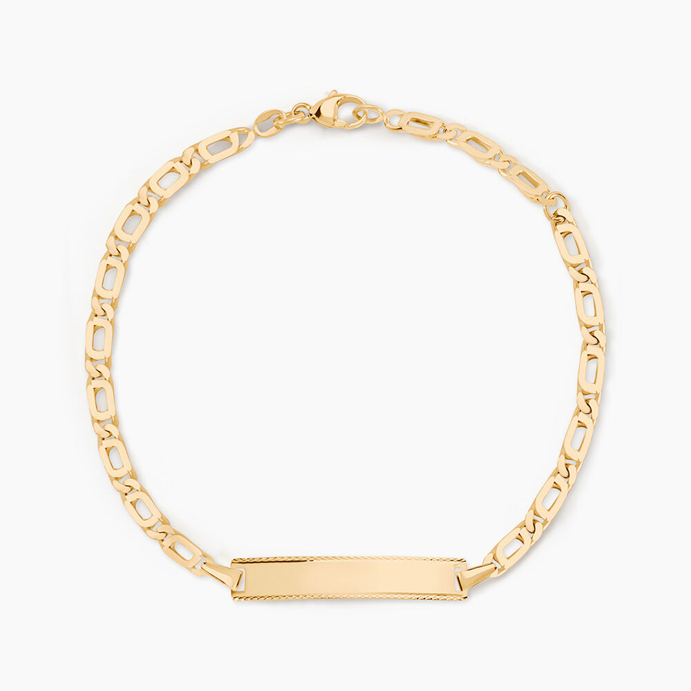 Bracelet Identit&eacute; Fanelia Maille Marine Or Jaune - Gourmettes Enfant | Marc Orian