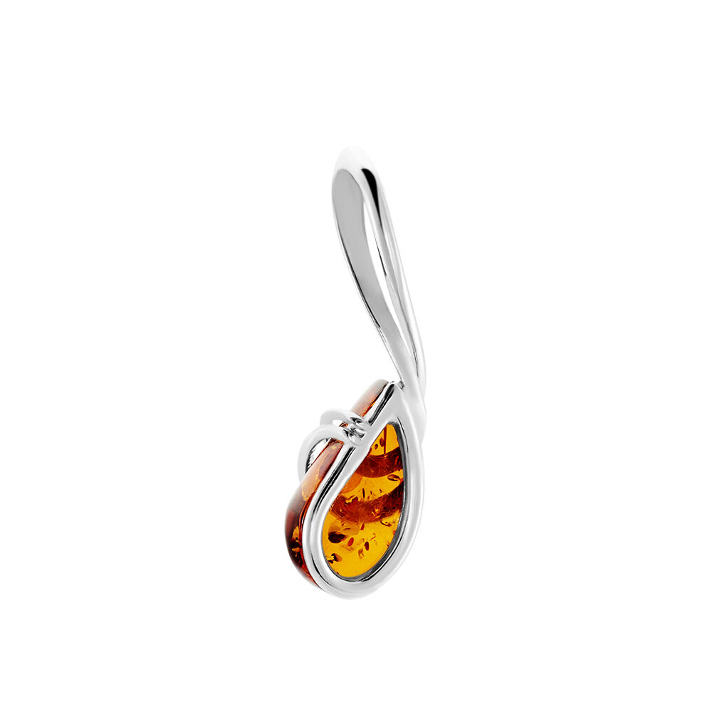 Pendentif Argent Blanc Melusine Ambre - Pendentifs Femme | Marc Orian