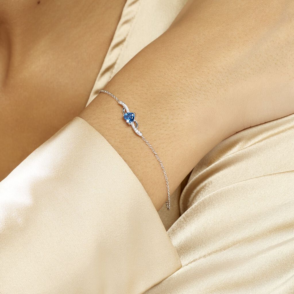 Bracelet Argent Blanc Avalon Oxyde De Zirconium - Bracelets chaînes Femme | Marc Orian