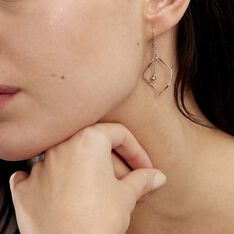 Boucles D'oreilles Pendantes Melaine Argent Blanc - Boucles d'oreilles Pendantes Femme | Marc Orian