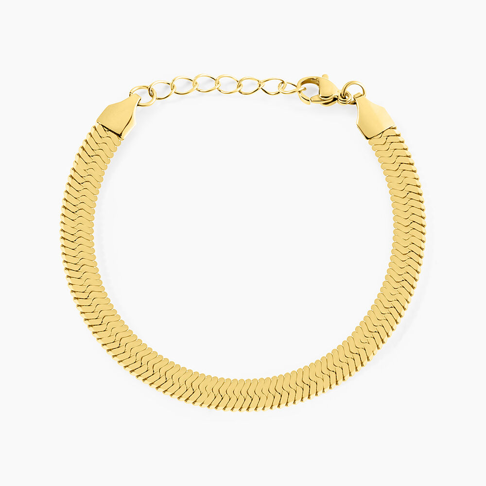 Bracelet Hera Melitta Acier Dor&eacute; - Bracelets mailles Femme | Marc Orian