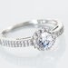 Bague Solitaire Fathima Or Blanc Oxyde De Zirconium - Solitaires Femme | Marc Orian