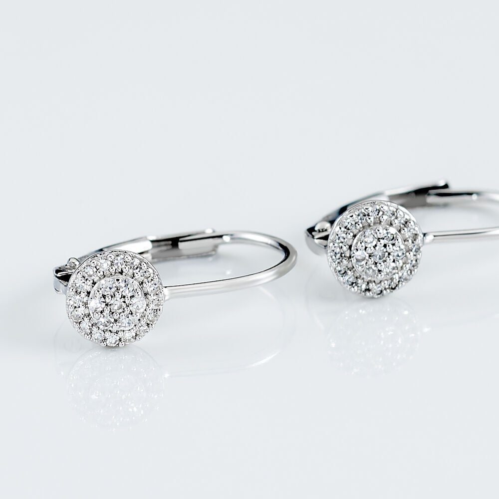 Boucles D'oreilles Pendantes Ursilla Or Blanc Diamants - Pendantes Femme | Marc Orian