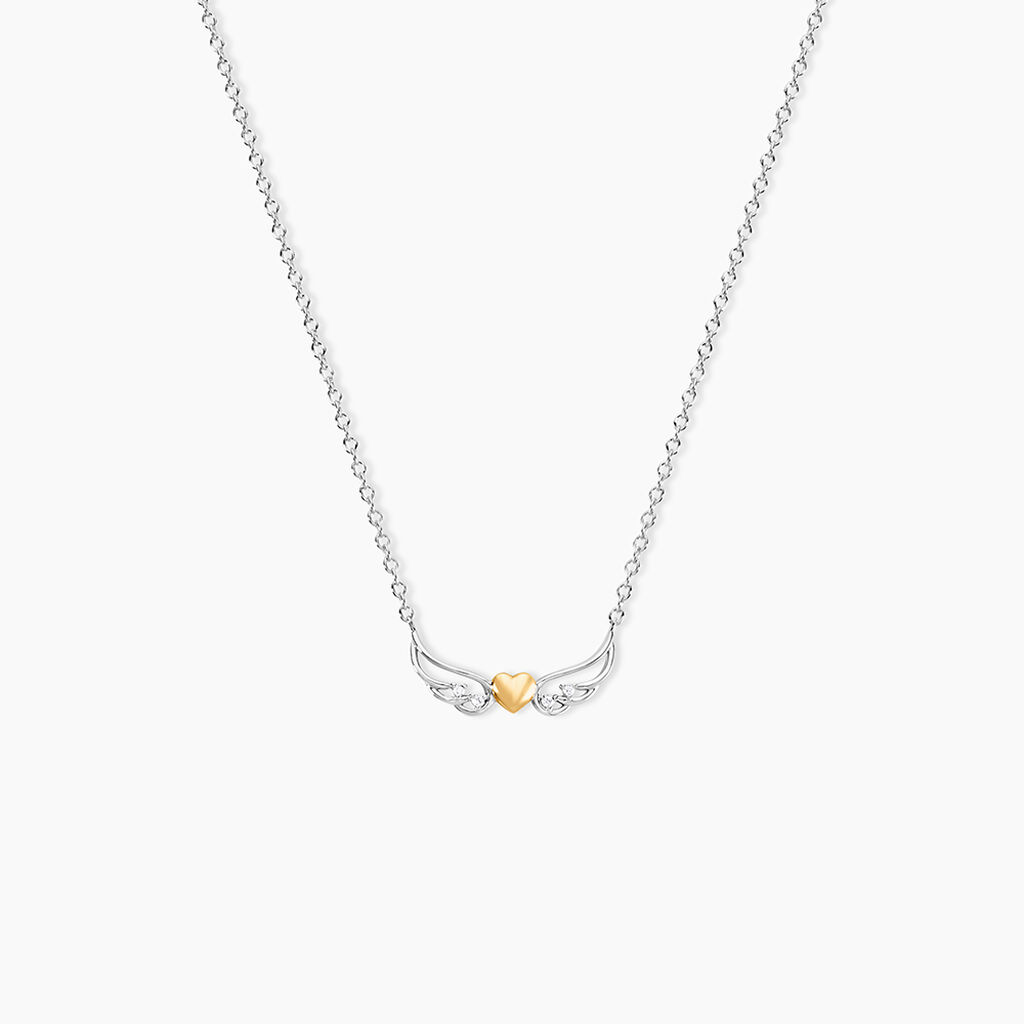 Collier Or Jaune et Argent Blanc Oxyde De Zirconium - Colliers avec pierres Femme | Marc Orian