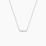 Collier Or Jaune et Argent Blanc Oxyde De Zirconium - Colliers avec pierres Femme | Marc Orian