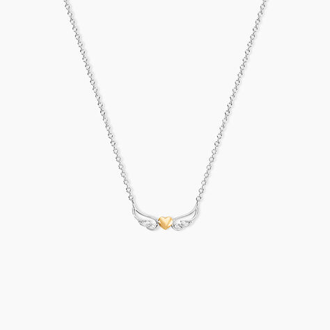 Collier Or Jaune et Argent Blanc Oxyde De Zirconium - Colliers avec pierres Femme | Marc Orian