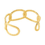 Bracelet Manchette Lorri Acier Dor&eacute; - Bracelets Anneaux Entrelaces Femme | Marc Orian