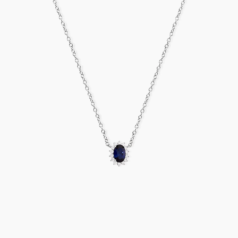 Collier Liz Argent Blanc Pierre De Synthese Oxyde De Zirconium - Colliers avec pierres Femme | Marc Orian