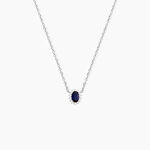 Collier Liz Argent Blanc Pierre De Synthese Oxyde De Zirconium - Colliers avec pierres Femme | Marc Orian