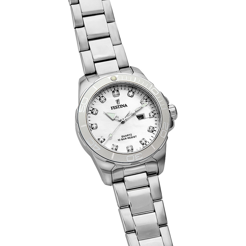Montre Boyfriend Nacre Blanche - Montres étanches Femme | Marc Orian