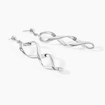 Boucles D'oreilles Pendantes Jolanda Argent Blanc - Pendantes Femme | Marc Orian