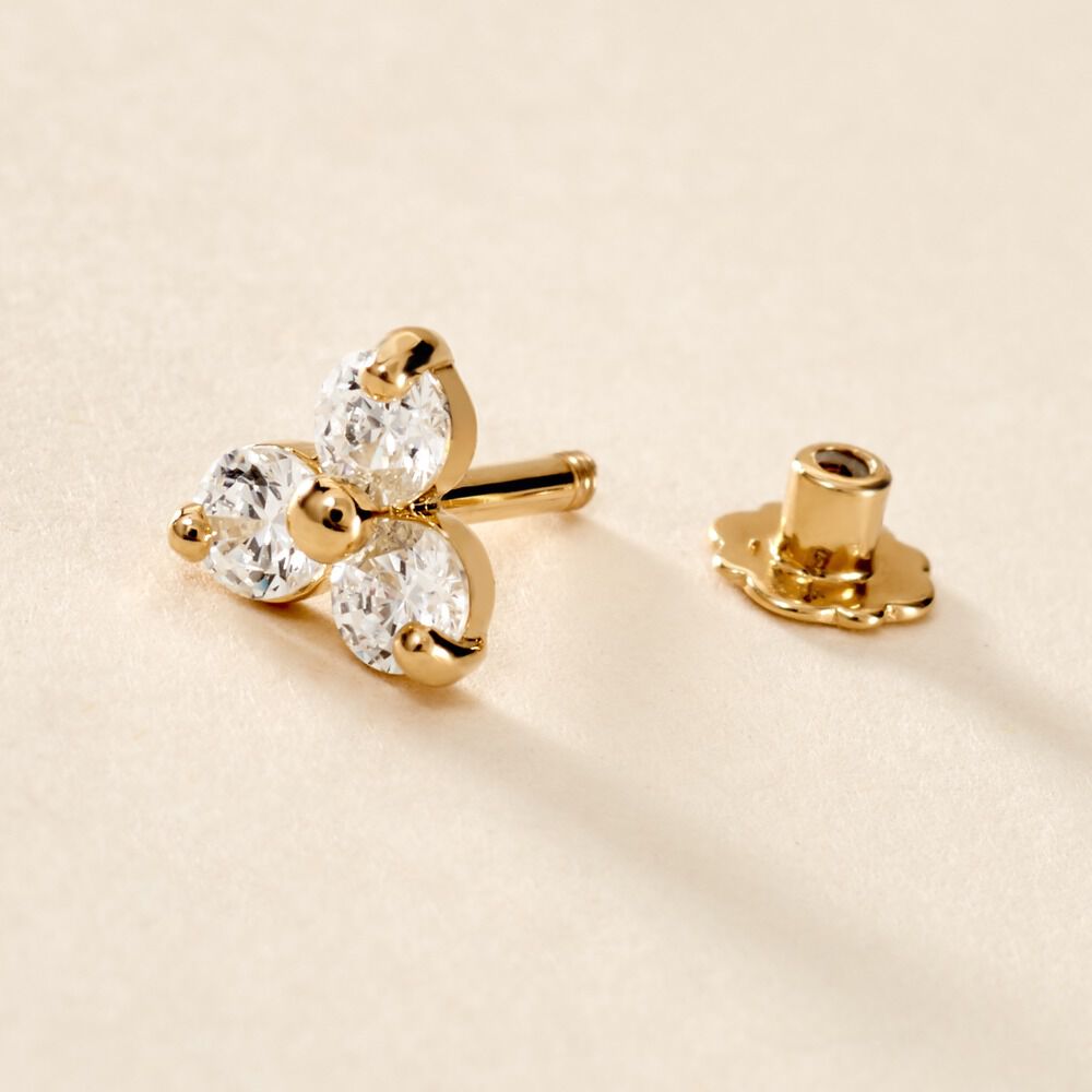 Piercing Nakato Or Jaune Oxyde De Zirconium - Piercing Conch Femme | Marc Orian