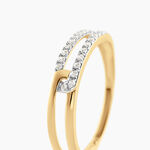 Bague Graphic Lines Or Jaune Oxyde De Zirconium - Bagues avec pierre Femme | Marc Orian