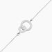 Bracelet Abbygael Argent Blanc - Bracelets Anneaux Entrelaces Femme | Marc Orian