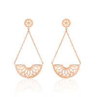 Boucles D'oreilles Pendantes Auxane Acier Rose