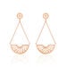 Boucles D'oreilles Pendantes Auxane Acier Rose - Pendantes Femme | Marc Orian