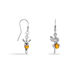 Boucles D'oreilles Pendantes Argent Blanc Abellia Ambre - Pendantes Femme | Marc Orian