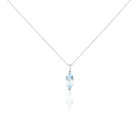 Collier Or Blanc Raquel Topaze - Colliers avec pierres Femme | Marc Orian