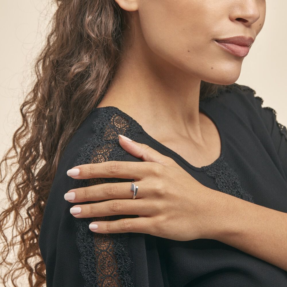 Bague Ainhoa Or Blanc Diamant - Bagues pierres précieuses Femme | Marc Orian