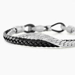 Bracelet Jourdan Colibri Acier Argent&eacute; - Bracelets cuir Homme | Marc Orian