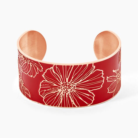 Bracelet Jonc Willem Acier Rose Smalto Rouge - Bracelets joncs Femme | Marc Orian